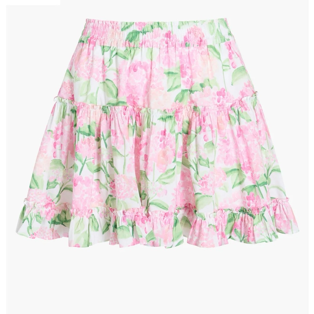 Hill House Paz Skirt Pink XS Hydrangea print